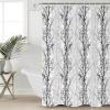 Abstract Style Shower Curtain for Bathroom 72" x 84" Tree Branches Gray and Black Gradient Shower Curtain with Hooks Polyester Waterproof Home Bathtub Decor view 4