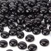 DomeStar 1LB Flat Glass Marbles, Black Glass Beads Bulk Vase Fillers Gemstones Decorative Pebbles for Table Aquarium Home Decor DIY Craft view 1