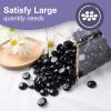 DomeStar 1LB Flat Glass Marbles, Black Glass Beads Bulk Vase Fillers Gemstones Decorative Pebbles for Table Aquarium Home Decor DIY Craft view 3