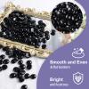 DomeStar 1LB Flat Glass Marbles, Black Glass Beads Bulk Vase Fillers Gemstones Decorative Pebbles for Table Aquarium Home Decor DIY Craft view 4