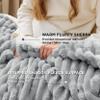 Bedsure Sherpa Blanket Twin Size for Couch - Super Soft, Cozy Fleece Thick Warm Blanket for Winter, GentleSoft Plush & Fluffy Throw Gift for Women, Home Room Decor, Grey, 60x80 Inches view 3