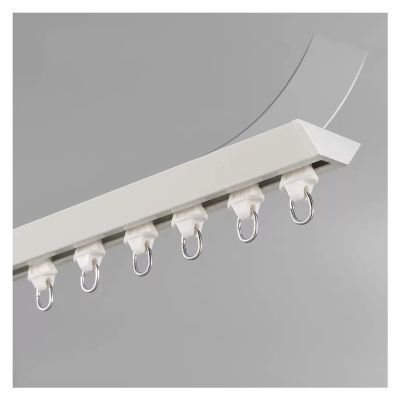 Ceiling Curtain Track Hospital Curtain RV Curtain Ceiling Track for Curtains, V Shape Sliding Curtain Track System Room Dividers Rod for Bay Window/Living Room/Bedroom ( Color : White , Size : 3m/9.8f