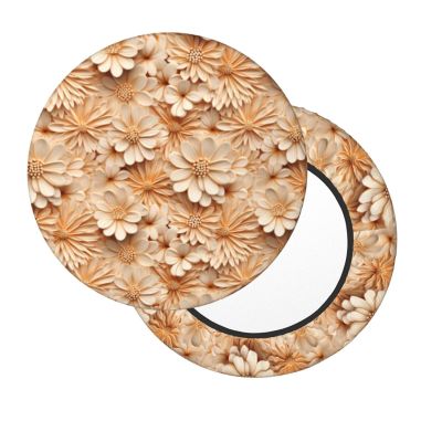 Velvet Round Stool Covers, Wood Floral Pattern Round Stool Cushion Slipcover with Elastic Bands, Luxury Bar Stool Seat Covers Round Circle Bar Stool Covers for 12-14" Chair