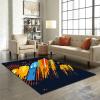 Abstract Graffiti Art Area Rug, Fantasy Color Effects Soft Washable Carpet, Upholstery Rug with Non-Slip Backing for Kids Boys Girls Bedroom Living Room Dining Room Study 6ftx8ft view 3