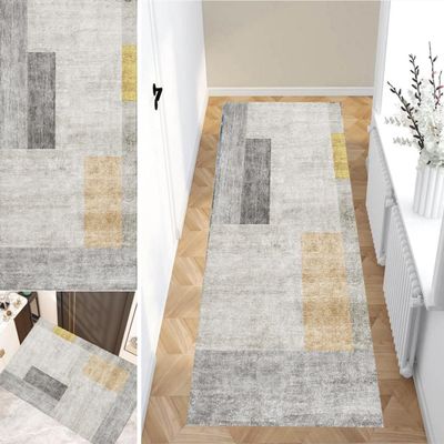 Runner Rug for Hallway 1'4"x7'2" Non Slip Machine Area Rug Runner for Living Room Washable Vintage Doormat Runner Rugs Floor Carpet for Entryway Bedroom Doorway Indoor