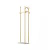 VduCk Clothes Rack Freestanding Hanging Clothes Rack Metal Clothing Rack With Hooks And Rock Plate Base Coat Rack For Bedroom,living Room, Entry Door (Color : A) view 1