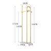 VduCk Clothes Rack Freestanding Hanging Clothes Rack Metal Clothing Rack With Hooks And Rock Plate Base Coat Rack For Bedroom,living Room, Entry Door (Color : A) view 2
