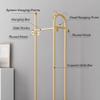VduCk Clothes Rack Freestanding Hanging Clothes Rack Metal Clothing Rack With Hooks And Rock Plate Base Coat Rack For Bedroom,living Room, Entry Door (Color : A) view 3