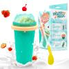 Bollove Slushie Cup, Smoothie Cups with Lids & Straws, Slushy Cup for Juices, Milk and Ice Cream Make, Portable Frozen Magic Slushie Cup Maker for Kids, Friends and Family (Green), inch view 1