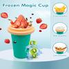Bollove Slushie Cup, Smoothie Cups with Lids & Straws, Slushy Cup for Juices, Milk and Ice Cream Make, Portable Frozen Magic Slushie Cup Maker for Kids, Friends and Family (Green), inch view 3