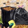 AimGrowth Mobile Trash Bag Holder Outdoor Lawn Leaf Bag Holder with Wheels and 15 Count 39 Gallon Drawstring Trash Bags | Holds 35-65 Gallon Leaf Bags for Leaves Weeding Camping Party view 4