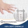 Arotive Chenille Bathroom Rugs and Toilet Rugs U-Shaped 3 Pieces, Bath Rug Size 30x20, 47x17 and Toilet Rugs Size 24x20 in White, 3 Item Bundle view 3
