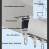 ACHZYFT Curtain Track System, Ceiling Mounted/Side Mounted Curtain Track, RV Curtain Track, Room Divider Curtain Rods(Size:3.1M,Color:Black - Side Mount) view 2