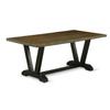 HomeStock Bohemian Dining Set - 9 Piece Kitchen Table Set - 8 ChairsSmall Table - Solid Wood view 2