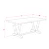 HomeStock Bohemian Dining Set - 9 Piece Kitchen Table Set - 8 ChairsSmall Table - Solid Wood view 4