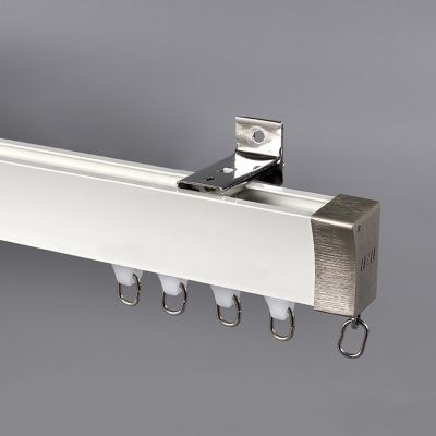 ACHZYFT Curtain Track System, Ceiling Mounted/Side Mounted Curtain Track, RV Curtain Track, Room Divider Curtain Rods(Size:1.8M,Color:White - Side Mount)