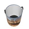 Desert Plant print Laundry Hamper with Handle Waterproof Collapsible Organizer Baskets Circular Dirty Clothes Organizer Basket Portable Storage Bin for Bathroom Bedroom Dorm view 4