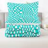 Jingzhang Plaid Comforter Set Full Size, 3D Print Creative Blue White Plaid Bedding Set Art Blue White Plaid Quilt Duvet Insert 3 Pieces view 4