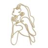 SIGNLEADER Metal Wall Art Decor Body Line Woman Body Drawing Line Modern Abstract Wall Sculpture Hangings Home Decoration for Living Room, Bedroom, Bathroom, Kitchen, Outdoor - 30" Gold view 2