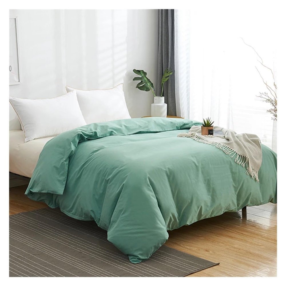 ADovz Duvet Cover Pillowcase Skin-Friendly Fabric Modern Solid Colour Warm Bedding Unisex Durable Duvet Cover Soft and Comfortable Bedding Three-Piece Set,Bed Sheets