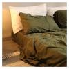 ADovz 100% Linen Sheet Set Green Queen Size Comforter Set Solid Color Fluffy Bedding All Season Bedding Sets,Bed Sheets view 4