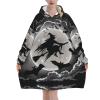 AMAZWI Halloween Witch Wearable Blanket Hoodie, Oversized Blanket Sweatshirt Soft Warm Comfortable Pullover With Pocket view 1