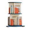 BKEKM Rotating Bookshelf 2-Tier Bookshelves Display Rack for Home Office Floor Standing Book Shelf 51 * 51 * 68cm Standing Bookcase view 1