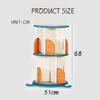 BKEKM Rotating Bookshelf 2-Tier Bookshelves Display Rack for Home Office Floor Standing Book Shelf 51 * 51 * 68cm Standing Bookcase view 3