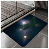 NEVKA Diatomaceous Bath Rug 3x5ft, Thin Soft Absorbent Mat, Rubber Backing Quick Dry Mats, Washable Rugs for Shower Floor, Bathroom Runner Bathmat Home Decor, Multi/Olive/Black view 1