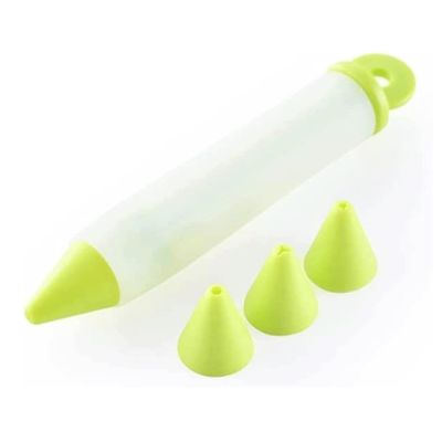WAGLOS Icing Dispensers Edible silica gel PP Cake Piping Nozzles Food Writing Pen Chocolate Decorating Tools Piping Tips, Green