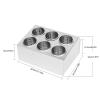 DUTTIETY Flatware Organizers Stainless Steel, 6 Holes Cylinder Flatware Organizer, Silver Cylinder Flatware Silverware Utensil Holder Caddy view 3