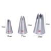 3 Pcs Cake Piping Nozzles Open Star Cupcake Piping Tips Cream Icing Dispensers Party Decorations Icing Nozzles Set view 2