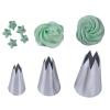3 Pcs Cake Piping Nozzles Open Star Cupcake Piping Tips Cream Icing Dispensers Party Decorations Icing Nozzles Set view 3