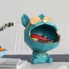Zyqixluk Candy Dish for Office Desk,French Bulldog Statue Resin Sculpture,Key Bowl for Entryway,for Home Decor As Gifts with A Storage Big Mouth Dog,A2,16 * 16 * 23cm view 2