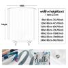 JIAMELUCK Green Tropical Leaf Shower Curtain White Fabric Farmhouse Floral Shower Curtains Bathroom Decoration with Hooks 135x220cm(53" Wx87 H) view 2