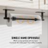 BATHDANCE Paper Towel Holder Under Cabinet, Single Hand Operable Roll Holder with Damping Effect,No Drilling or Wall Mounted SUS304 Stainless Steel for Kitchen Bathroom (Matte Black) view 2