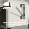 BATHDANCE Paper Towel Holder Under Cabinet, Single Hand Operable Roll Holder with Damping Effect,No Drilling or Wall Mounted SUS304 Stainless Steel for Kitchen Bathroom (Matte Black) view 3