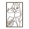 SIGNLEADER Metal Wall Art Decor Woman's Face Shape Modern Abstract Wall Sculpture Hangings Home Decoration for Living Room, Bedroom, Bathroom, Kitchen, Outdoor - 18" Bronze view 2