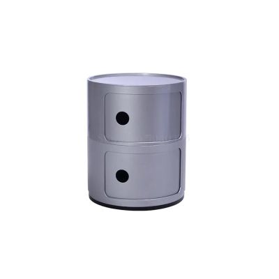 WAOCEO Bedside Table Bedside Table Minimalist Bedroom Round Side Cabinet Locker Home Storage Cabinet Nightstand Storage Unit (Color : 02)