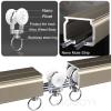 LIGUOYI Curtain Track Set with Hooks, Ceiling Track, Wall Track 50cm to 600cm Durable Metal Curtain Track Black Gold White, No Noise Curtain Pulleys, for Windows, Partitions view 2