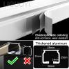 LIGUOYI Curtain Track Set with Hooks, Ceiling Track, Wall Track 50cm to 600cm Durable Metal Curtain Track Black Gold White, No Noise Curtain Pulleys, for Windows, Partitions view 3