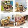 BKEKM Standing Bookcase Solid Wood Bookshelves Creative Sheep Animal Shape Storage Display Rack Kids Floor Standing Book Shelf view 4