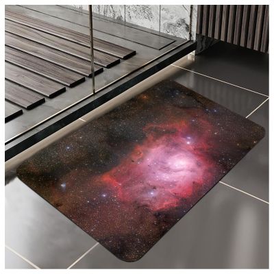 Bathroom Rugs, Soft and Absorbent Diatomaceous Bath Rugs, Non-Slip Stone Shower Carpet, Washable Bath Mats for Bathroom Floor, Tub and Shower,3x5ft/36x60in/90x150cm, Black/Light Coral
