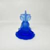 NATURAL MARBLE SHOP Liuli Crystal Double Faced Kuan Yin On Lotus Buddhism Figurine Statue, Mini Buddha Statue, Buda Buddah Statues, Guan Yin, Quan Yin, Kwan Yin Figurine for Home Decor (Blue) view 2