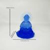 NATURAL MARBLE SHOP Liuli Crystal Double Faced Kuan Yin On Lotus Buddhism Figurine Statue, Mini Buddha Statue, Buda Buddah Statues, Guan Yin, Quan Yin, Kwan Yin Figurine for Home Decor (Blue) view 3