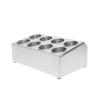 DUTTIETY Flatware Organizers Stainless Steel, 8 Holes Cylinder Flatware Organizer, Silver Cylinder Flatware Silverware Utensil Holder Caddy view 1