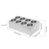 DUTTIETY Flatware Organizers Stainless Steel, 8 Holes Cylinder Flatware Organizer, Silver Cylinder Flatware Silverware Utensil Holder Caddy view 3