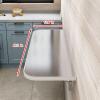 Aimery Wall Mounted Table,Folding Workbench,Stainless Steel Countertop,Dining Table,Kitchen Worktop,Maximum Load 220 lbs (Size : 47.2 * 11.8in) view 3