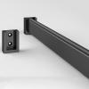 WDJBPSH Heavy Duty Closet Rod Brackets, 18-63 Inch Long Detachable Hanging Clothes Rod with Mute Anti-Slip Strip, Wardrobe/Shoe Cabinet/Laundry Garment Bar Bracket (Color : Black, Size : 24in/61cm) view 1