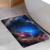 NEVKA Diatomite Bath Mat Rug,3x5ft/36x60in/90x150cm, Comfortable, Soft, Super Water Absorption, Machine Wash, Non-Slip, Thin, Easier to Dry for Bathroom Floor Rugs, Multi/Blue/Tan view 2